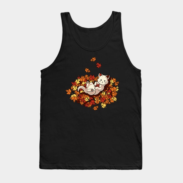 Autumn Cat Tank Top by SJayneDesign